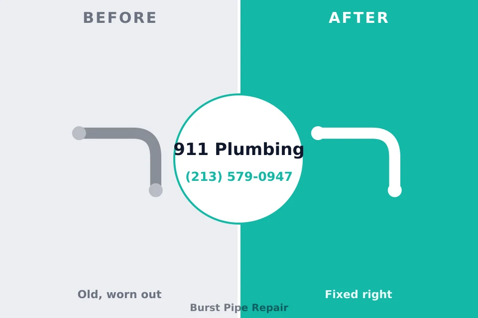 Before and after: plumbing repair Titusville, PA